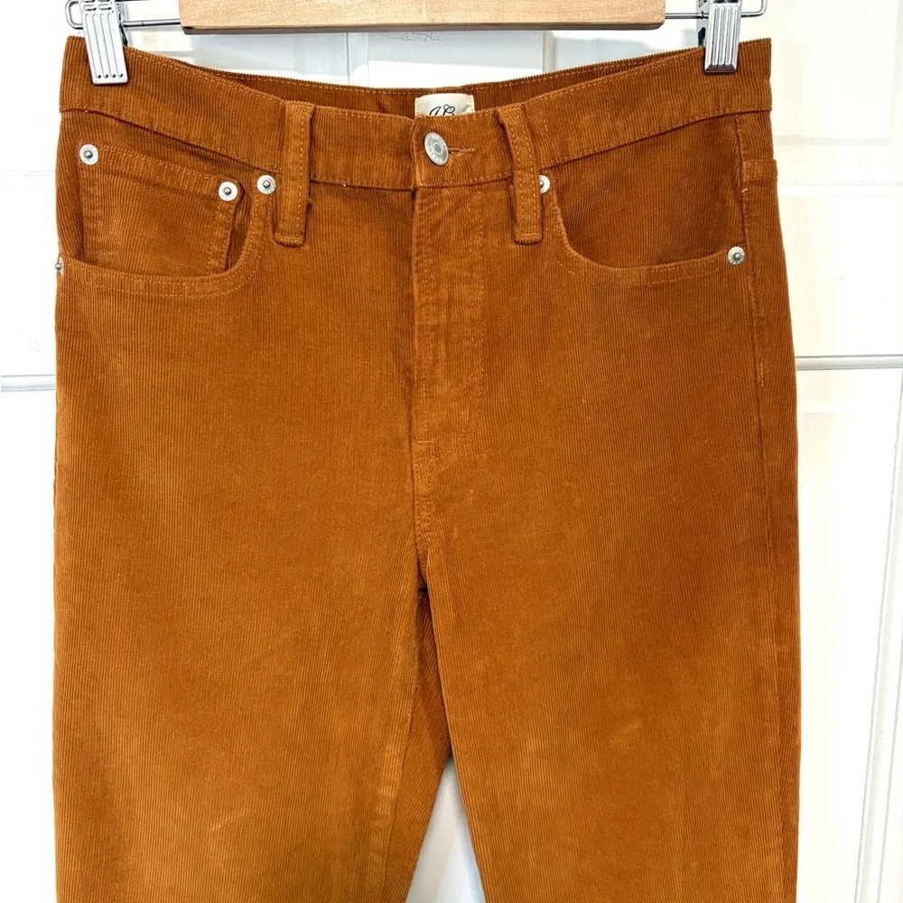 J. Crew Corduroy Pants Womens 27 Brown Rust Vintage Straight Stretch Preppy Boho